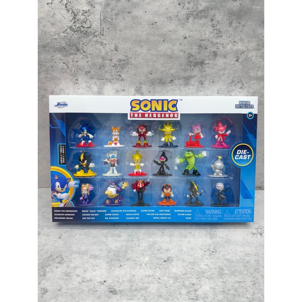 Sonic The Hedgehog Set of 18 Diecast Figures Wave 2 Nano Metalfigs